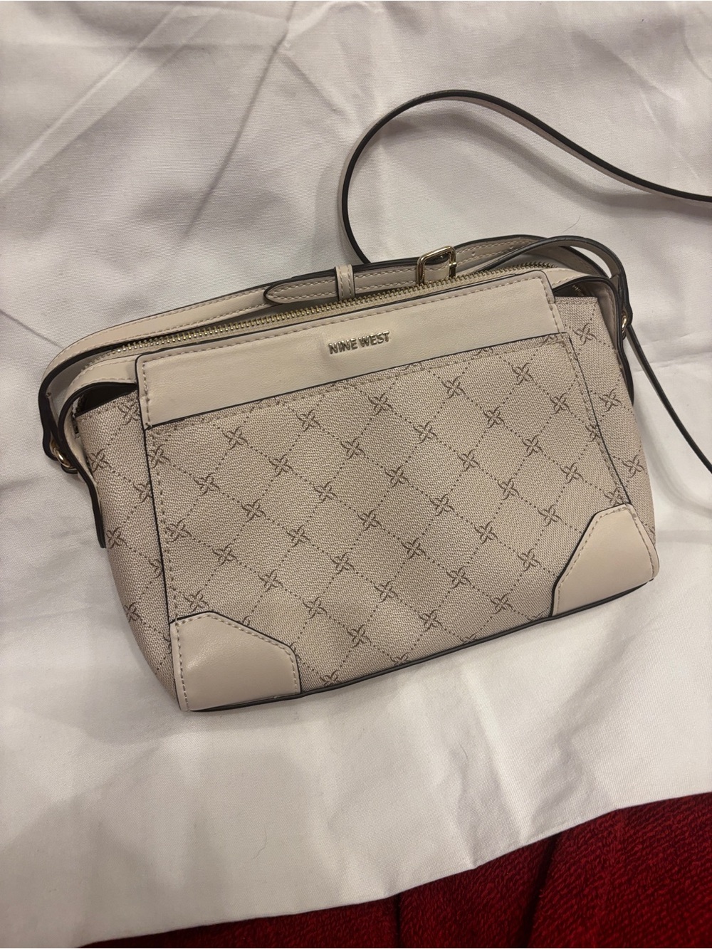 Nine West Beige-Cream Crossbody Bag